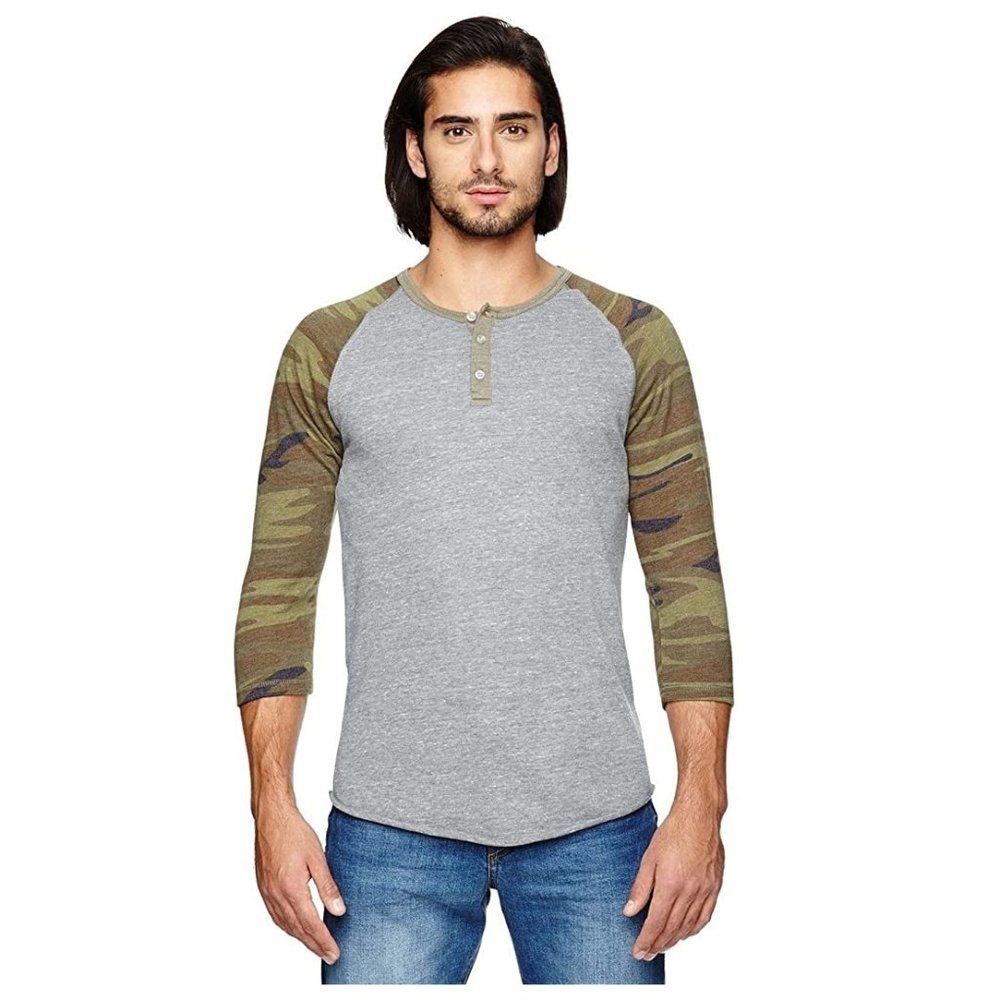 Alternative Mens Printed 3/4 Raglan